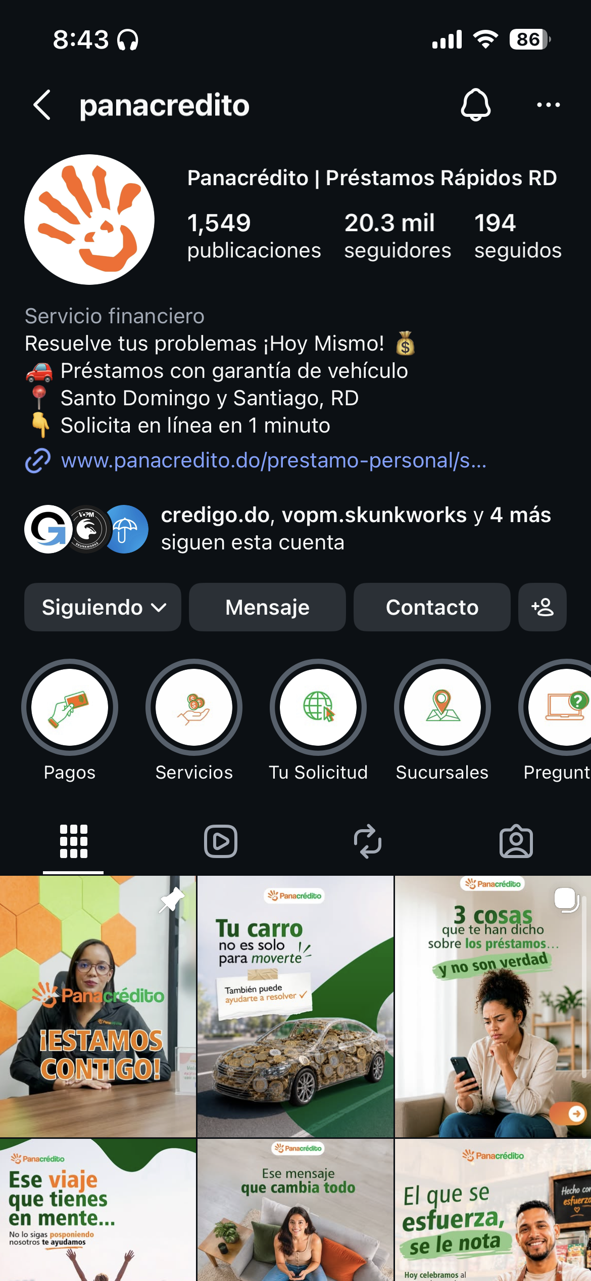 Panacrédito feed